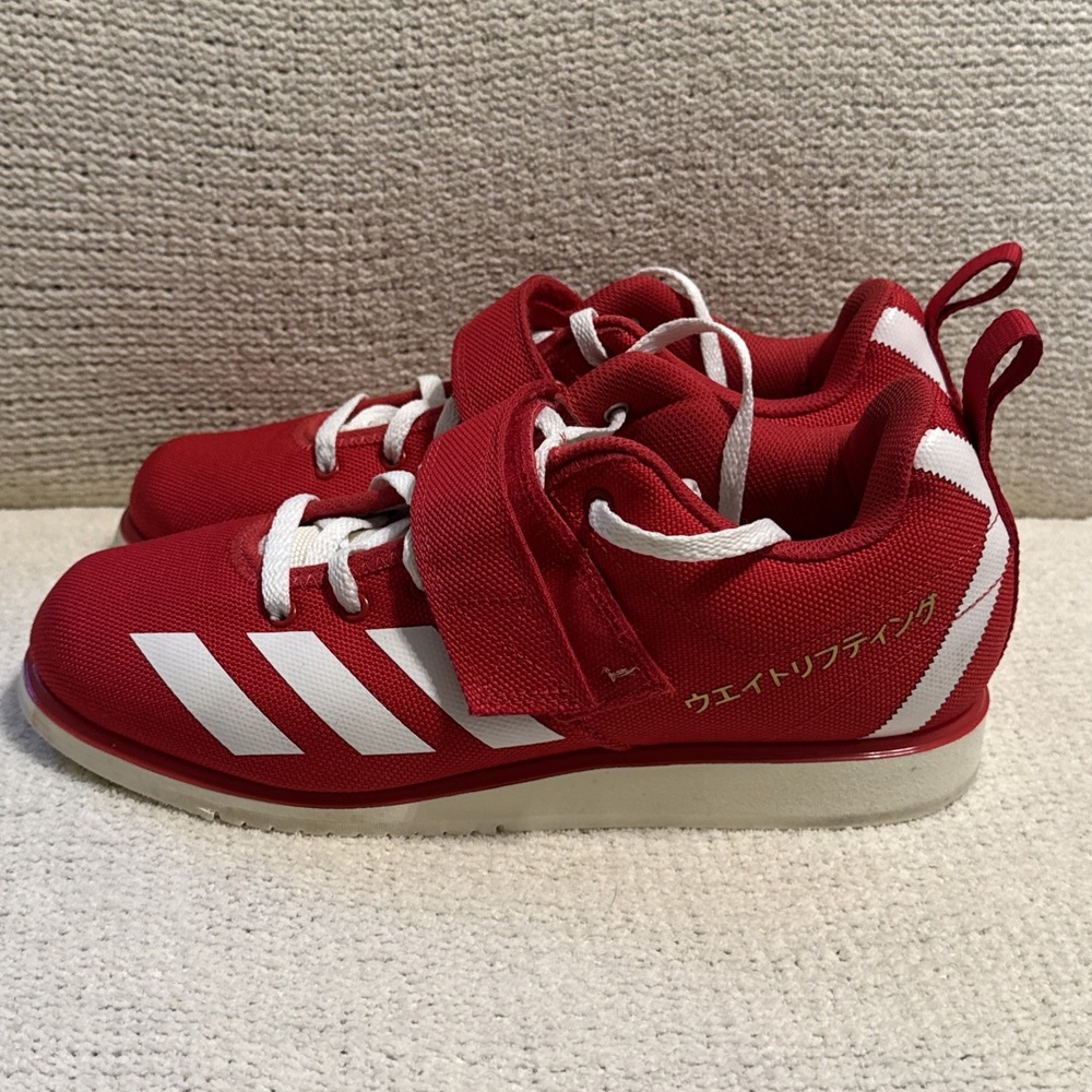 Adidas Powerlift 4 Japan EG5175 Weightlifting Shoes Men's Size 8 Red EUC - Picture 8 of 13